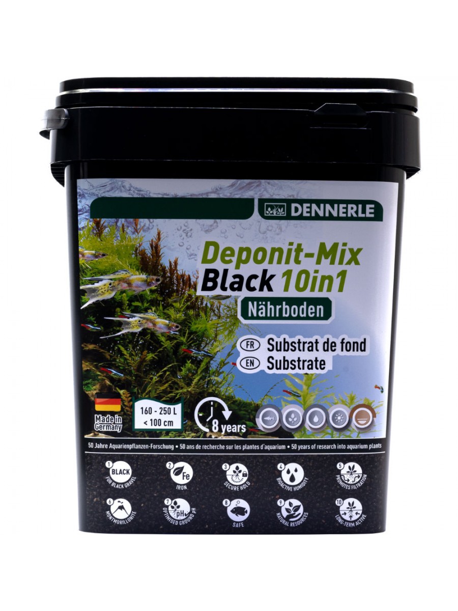 Питательный субстрат Dennerle DeponitMix Professional Black 10in1 9,6 кг